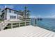 Backyard view of the water behind a luxury home with a private dock and a fenced-in yard at 1901 Carolina Ne Ave, St Petersburg, FL 33703