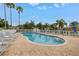 Inviting private pool surrounded by brick pavers, lounge chairs, and lush landscaping at 3009 Banyan Hill Ln, Land O Lakes, FL 34639