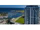 Beautiful aerial view of a condo near the water featuring a marina, showing the desirable coastal lifestyle at 301 1St S St # 3004, St Petersburg, FL 33701