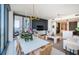 Bright living area features a dining space and sliding doors to the balcony at 301 1St S St # 3004, St Petersburg, FL 33701