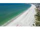 Overhead view showcasing St. Pete Beach's white sands and clear turquoise ocean water at 3210 E Maritana Dr, St Pete Beach, FL 33706