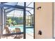 Convenient outdoor shower area located by the screen enclosed pool at 3212 Sunset Lakes Blvd, Land O Lakes, FL 34638