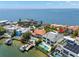 Stunning waterfront home featuring a private pool, dock, and lush landscaping with beautiful bay views at 5142 W San Jose St, Tampa, FL 33629