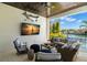 Well furnished balcony with chairs, sofas, a table, and a view of the intercoastal waterway at 5142 W San Jose St, Tampa, FL 33629