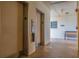 Clean elevator lobby with well-maintained elevators, tile flooring, and seating for residents at 5575 Gulf Blvd # 329, St Pete Beach, FL 33706