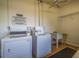 Functional laundry room with modern washer, dryer, sink, and convenient laundry instructions at 5575 Gulf Blvd # 329, St Pete Beach, FL 33706