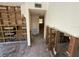 Hallway with walls that are ready for renovations and a floor plan to transform into your dream space at 7365 Royal Palm Dr, New Port Richey, FL 34652