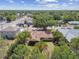 Sprawling single-story home with mature trees, screened porch, and lush greenery, located in a quiet neighborhood at 11383 Pickford St, Spring Hill, FL 34609