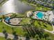 Overhead view of the playground and community pool at 11407 Leland Groves Dr, Riverview, FL 33579