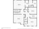 Second floor plan displaying bedrooms, bathrooms, closets, and open spaces, showing layout and dimensions at 2190 Fairway S Ave, St Petersburg, FL 33712