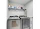 Laundry room featuring side-by-side washer and dryer with a shelf for storage above at 2190 Fairway S Ave, St Petersburg, FL 33712