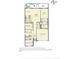 Layout of a four bedroom, two bath home with a covered lanai and attached two car garage at 233 Cascade Bend Dr, Ruskin, FL 33570