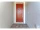 Inviting front entry with a stylish door and neutral-colored exterior at 2525 Arbor Wind Dr, Lutz, FL 33558