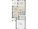 Detailed first floor floor plan of the home highlighting kitchen, dining, and great room at 29002 Trevi Pl, Wesley Chapel, FL 33543