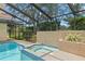 Relaxing pool area features a hot tub and a screened enclosure for year-round enjoyment at 3014 Ashland Ter, Clearwater, FL 33761
