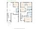 Detailed floor plan showcasing the home's layout, featuring multiple bedrooms, bathrooms, and living spaces at 414 Sunlit Coral St, Ruskin, FL 33570