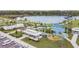 Aerial view of the community park featuring a splashpad, playground, and walking trails at 4230 Hartwood Ln, Tampa, FL 33618