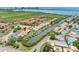 Aerial view showcases the property's canal-front location and access to waterway at 4306 Sunray Ct, Tampa, FL 33615