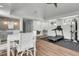Fitness center with treadmills, weight machines, tables, chairs, and sink at 455 Pinellas Bayway S # 2B, Tierra Verde, FL 33715