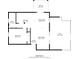 Floor plan featuring the bedroom, bathroom, living room, dining room, porch, and patio at 5129 Se Salmon Se Dr # A, St Petersburg, FL 33705
