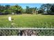 Backyard featuring a large grass lawn, trees and chain link fence at 12231 Fort King Rd, Dade City, FL 33525