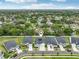 Beautiful aerial view of single-Gathering homes and well-manicured lawns under a bright sky at 13460 Bergamont Cir, Tampa, FL 33618