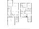 Detailed floor plan showcasing the layout of the home with spacious bedrooms, kitchen, and living areas at 1476 Fort Cobb Ter, Wesley Chapel, FL 33543
