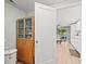 Open concept dining space with kitchen view at 16116 Manorwood Cir, Tampa, FL 33624