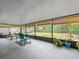 Covered sunroom with a view of the beautiful fenced backyard at 16116 Manorwood Cir, Tampa, FL 33624