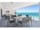 Enjoy outdoor dining with ocean views on this expansive patio with ample seating at 19816 Gulf Blvd # 602, Indian Shores, FL 33785
