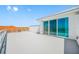 Rooftop deck features sliding glass doors and railings to provide an unobstructed ocean view at 19816 Gulf Blvd # 602, Indian Shores, FL 33785