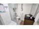 Well-appointed bathroom with a glass-enclosed shower and modern fixtures offering comfort and style at 3302 W Shell Point Rd, Ruskin, FL 33570