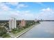 Beautiful aerial shot of high-rise buildings with a stunning waterfront view and scenic surroundings at 4141 Bayshore Blvd # 306, Tampa, FL 33611