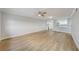 Bright open living room boasts hardwood floors and updated kitchen with stainless steel appliances at 4141 Bayshore Blvd # 306, Tampa, FL 33611