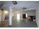 Expansive basement area with large supporting columns and an open layout at 7647 Navigator Ct, Port Richey, FL 34668