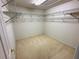 Walk-in closet with wire shelving and neutral carpeting, ready for organized storage at 10206 Lakeview Dr, New Port Richey, FL 34654