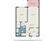 Detailed floor plan showcasing the layout of the home, including bedroom, living room, and kitchen at 10215 Regal Dr # 21, Largo, FL 33774