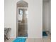 Shower featuring glass doors, modern fixtures, and neutral tile surround at 11841 Thicket Wood Dr, Riverview, FL 33579
