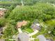 Aerial shot of homes with screened pools surrounded by lush greenery and well-manicured lawns at 12217 Snead Pl, Tampa, FL 33624