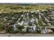 Serene aerial view of a neighborhood highlighting the tree-lined streets and well-maintained homes at 1326 Moss Dr, Dunedin, FL 34698