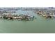 Wide aerial of the waterfront neighborhood with stunning views highlighting its prime location and community at 17382 Kennedy Dr, North Redington Beach, FL 33708