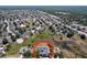Aerial view showcasing the property's location within a well-developed residential community at 24314 Landing Dr, Lutz, FL 33559