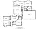 Detailed floor plan showcasing the layout of the home with dimensions for each room at 24314 Landing Dr, Lutz, FL 33559