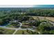 Aerial view of the neighborhood showcasing lush greenery, mature trees, winding roads, and luxury homes at 29909 Baywood Ln, Wesley Chapel, FL 33543