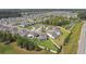 Aerial view of a residential area showcasing the home's attractive neighborhood location at 6700 Devlin Ln, Wesley Chapel, FL 33545