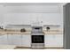 Modern kitchen featuring white cabinets, stainless steel appliances, and sleek countertops at 6823 S Kissimmee St, Tampa, FL 33616