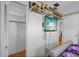 Bedroom featuring ceiling fan, closet, and TV at 10155 36Th N Way, Pinellas Park, FL 33782