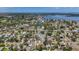 Wide aerial shot of densely populated neighborhood on a body of water with islands and inlets at 1734 Shore Acres Ne Blvd, St Petersburg, FL 33703