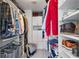Well-organized walk-in closet with built-in shelving and ample storage for clothing and accessories at 175 1St S St # 1003, St Petersburg, FL 33701