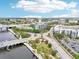 An aerial view of the community near a bridge and river, showcasing its prime location at 201 Laurel # 308, Tampa, FL 33602